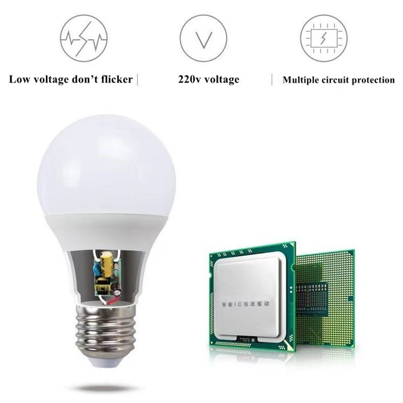Bóng đèn LED Licer tiết kiệm điện 25W 15W 9W 5W 26 Led ánh sáng trắng cho văn phòng tại nhà trung tâm mua sắm đui E27