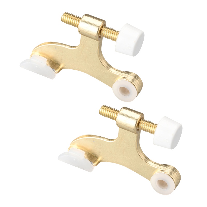 Set 2 Giá Đỡ Chặn Cửa Bằng Hợp Kim Kẽm Chịu Tải Nặng Kèm Thanh Cao Su