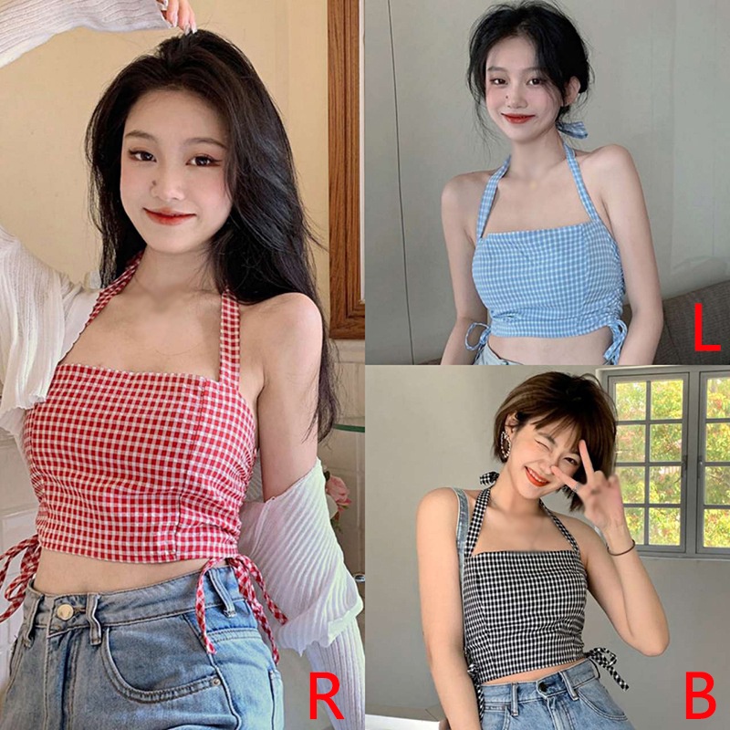 Áo Tank Top Hoạ Tiết Kẻ Sọc Phong Cách Hàn Quốc Cho Nữ