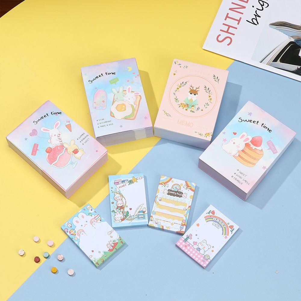 RAINBOW Set 100 Tờ Giấy Ghi Chú Tự Dính Có Thể Xé