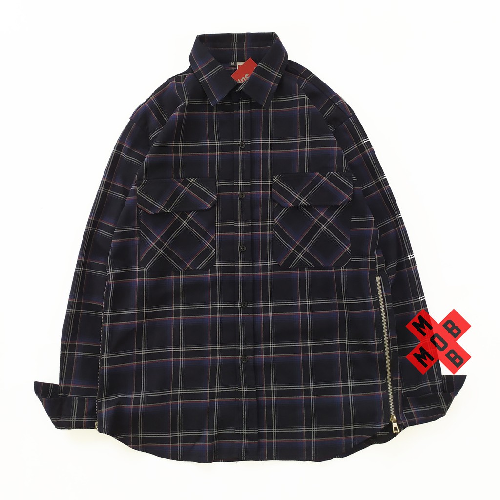 Áo sơ mi Flannel nam mix zip | BigBuy360 - bigbuy360.vn
