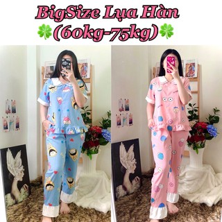 Đồ bộ pijama bigsize lụa hàn tnqd
