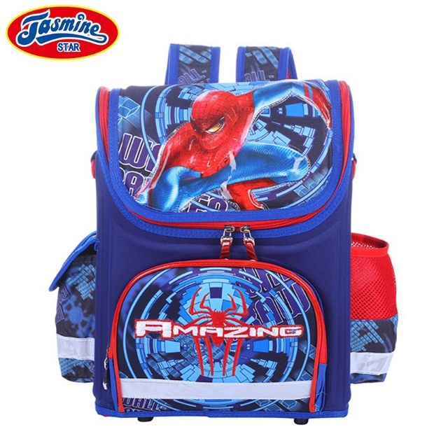 Balo người nhện chống gù lưng dạng hộp cho học sinh các cấp Spider Man