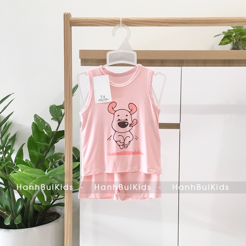 Bộ ba lỗ cho bé vải sợi tre Momma