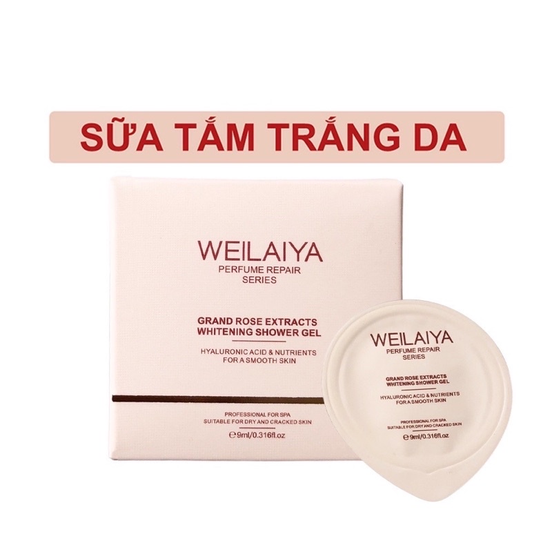 [Mini Test] Sữa tắm Weilaiya hoa hồng Damask Mit Beauty trắng da hương nước hoa mê đắm, làm sạch cấp ẩm cho da