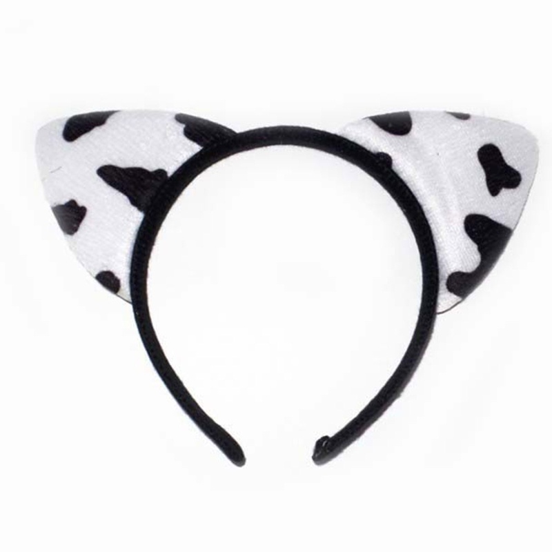 Băng Đô Cài Tóc Tai Mèo Họa Tiết Da Báo / Hổ / Bò Sữa Độc Đáo Thời Trang