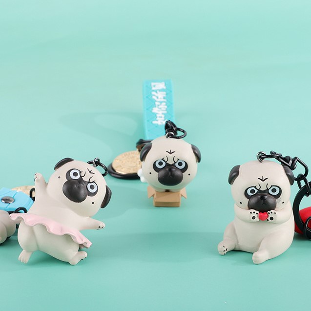 Móc Khóa Mèo Hoàng Thương Cún Pug Nô Tì Hoạt Hình Trang Trí Dễ Thương CUTE