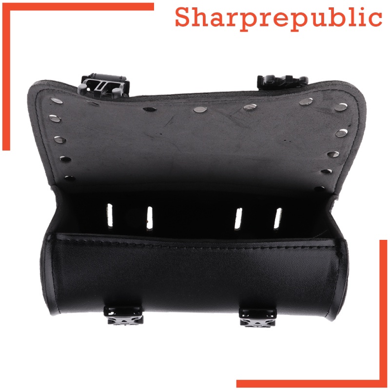 [SHARPREPUBLIC] Motorcycle Saddlebag PU Leather Round Barrel Roll Tool Bag for Harley | BigBuy360 - bigbuy360.vn