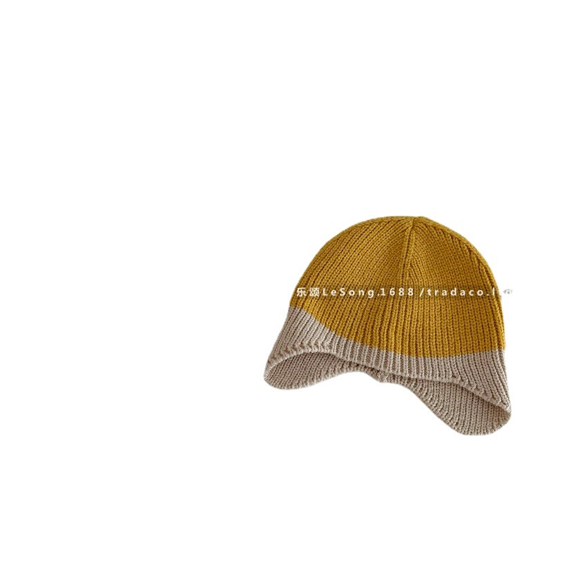 Mũ Len Dệt Kim Màu Sắc Nổi Bật Phong Cách Đơn Giản Phù Hợp Mùa Thu Đông Dành Cho Bé Sơ Sinh