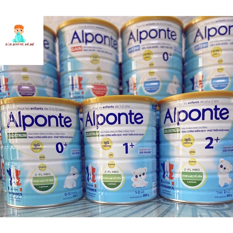 Sữa bột Alponte Colostrum 0+ 1+ 2+ 800g