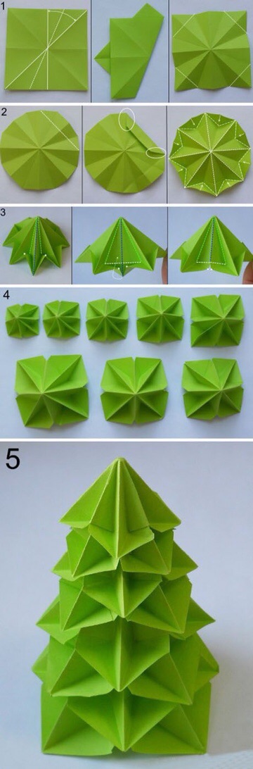 100 tờ giấy gấp origami trang trí noel kèm hướng dẫn