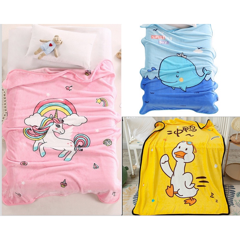 (Chọn mẫu) Chăn lông tuyết cho bé size 100 X140