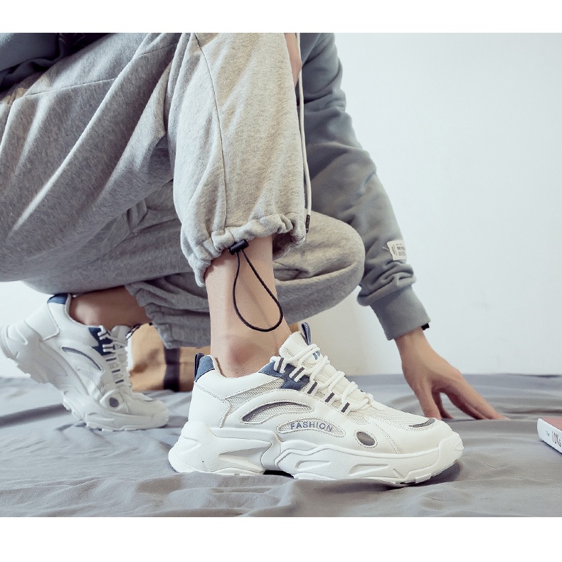 Giày thể thao nam nữ Giày nam sneaker đế độn Răng Cưa Phản Quang sp2002