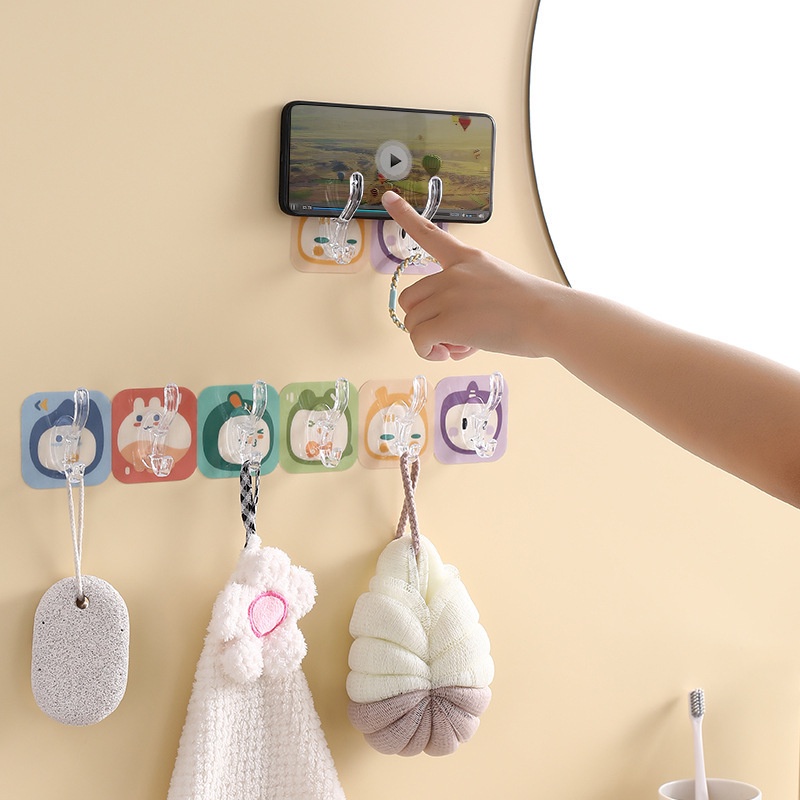 Móc Treo Đồ Dùng Gắn Lưng Cửa Không Cần Đục Lỗ Tiện Dụng Cho Nhà Bếp