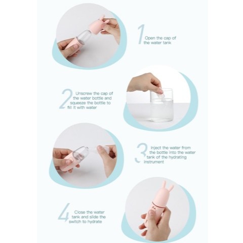 Máy phun sương cầm tay Baseus Portable Moisturizing Mini Sprayer (USB Charging, Nano Humidifier, Beauty Skin Care