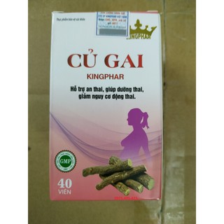 Viên uống Củ Gai Kingphar -Hỗ trợ an thai, hỗ trợ giúp dưỡng thai, hỗ trợ giảm nguy cơ động thai.