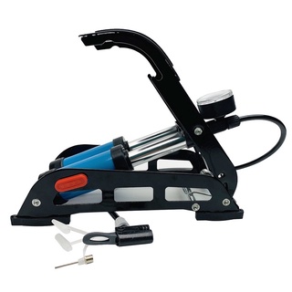 Bơm hơi đạp chân foot pump 2 ống cao cấp