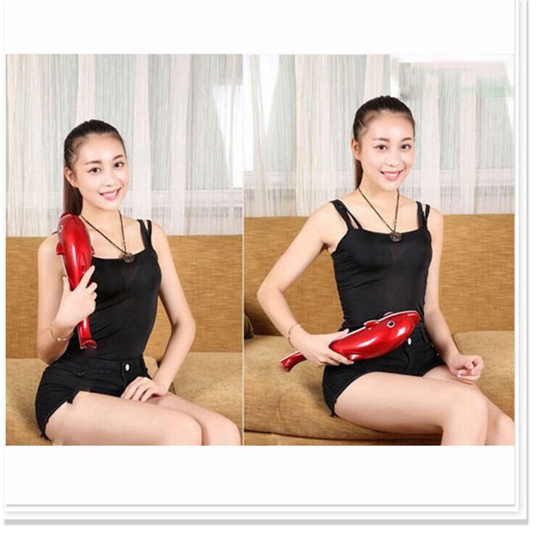 Máy massage cá heo 🤗Nowship🤗 Máy đấm lưng massager cầm tay cá heo - chính hãng Dolphin