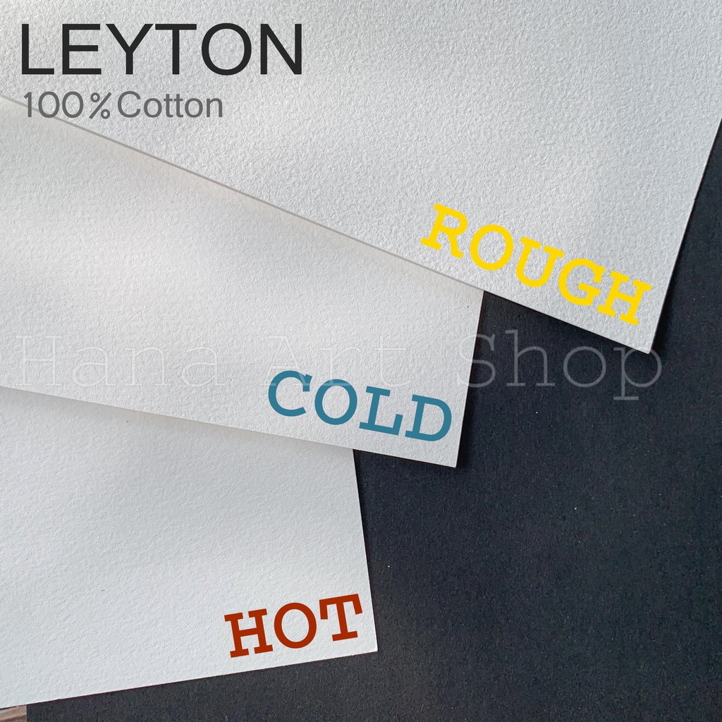 Giấy vẽ màu nước Leyton 100% Cotton - 300gsm - Túi 10 tờ