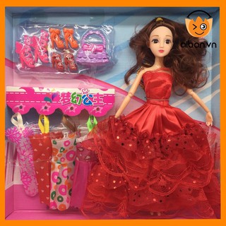 Búp Bê Barbie Có Túi Xách + Váy + Giày (BB6608)