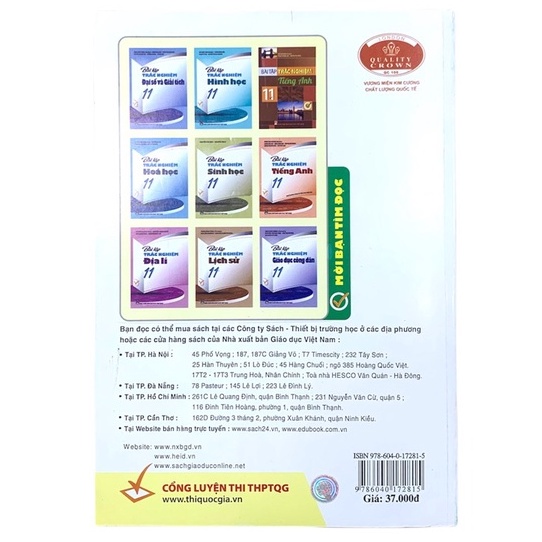 Sách - Bài tập trắc nghiệm Vật Lí lớp 11.