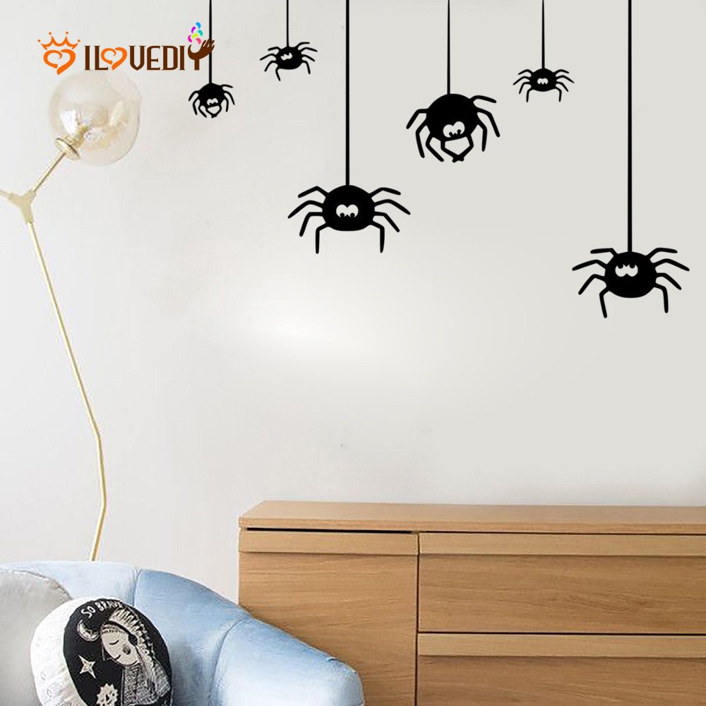 [Featured] Hình Dán Tường / Cửa Sổ Trang Trí Halloween Hình Mạng Nhện &amp; Dơi &amp; Bí Ngô Cho Ngày Lễ &amp; Tiệc &amp; Phòng Khách