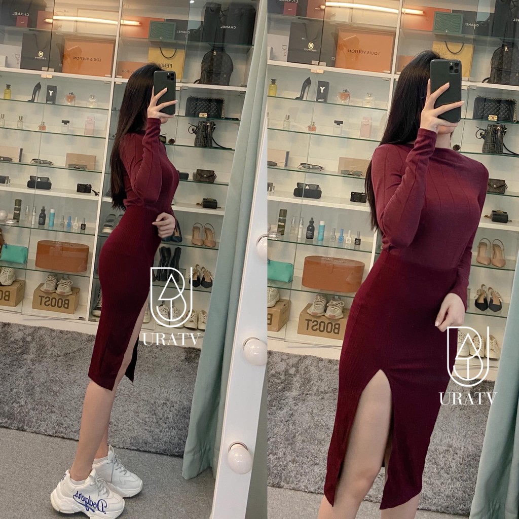 [FREESHIP-HÀNG CHUẨN XỊN] CHÂN VÁY THUN GÂN xẻ đùi F21 | BigBuy360 - bigbuy360.vn