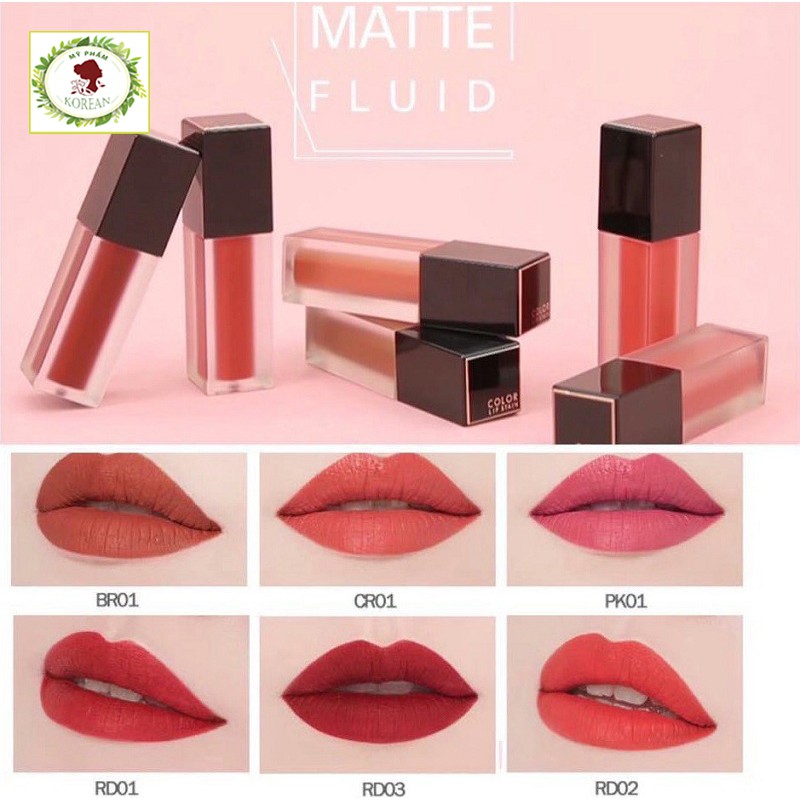 Son Kem Lì Apieu Color Lip Stain Matte Fluid