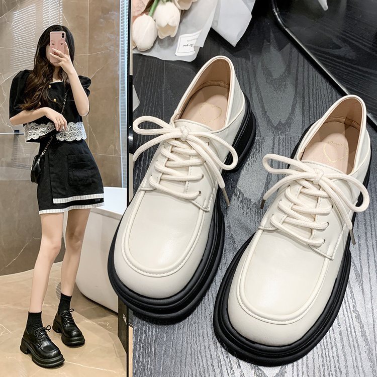 Giày oxford thời trang đế khoét eo 4 cm, quai tết mềm mịn LuxyShoe