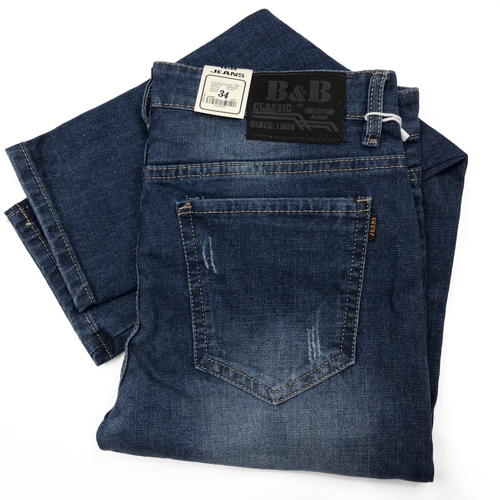 Quần Jean Nam chất bò rách gối Hàn Quốc cao cấp đẹp co giãn tốt QJ-565 | BigBuy360 - bigbuy360.vn