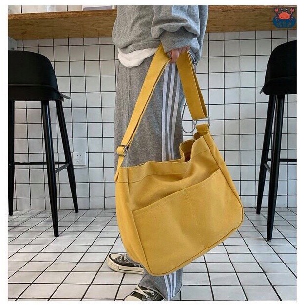 [RẺ VÔ ĐỊCH] Túi tote đeo chéo 2 ngăn unisex nam nữ Hàn Quốc