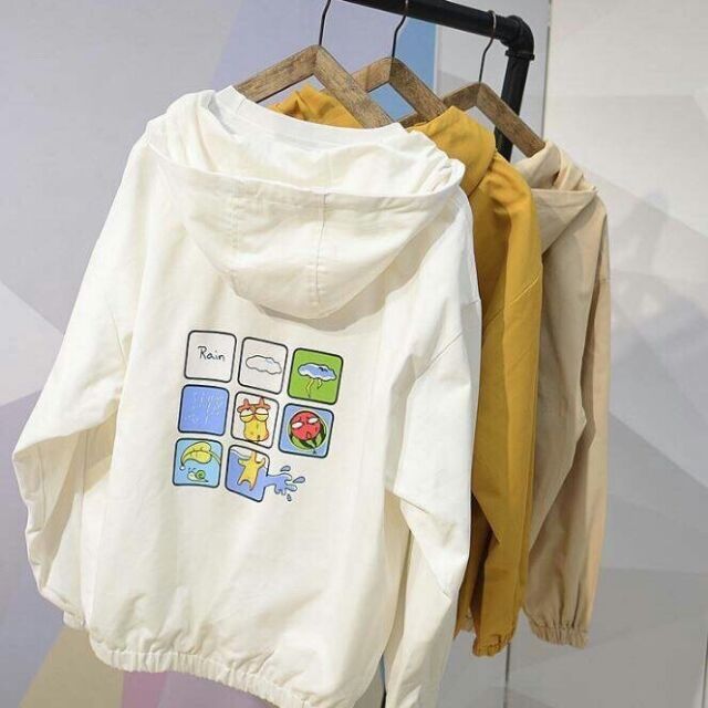 Áo khoác dù họa tiết in lưng, kèm ảnh thật | BigBuy360 - bigbuy360.vn