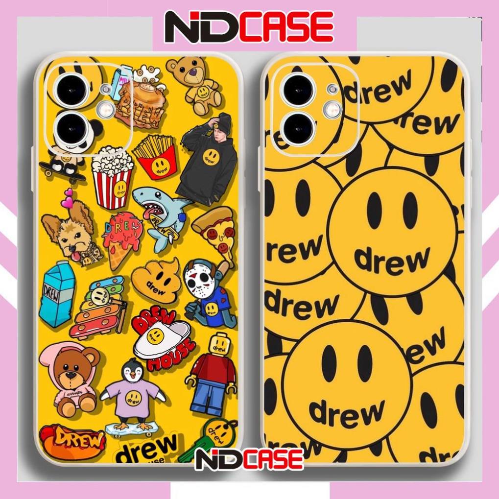 Ốp lưng iPhone Drew cạnh viền vuông silicon mềm dẻo cho iphone 6/6s/7/8/X/XS/XR/11/12/13 Pro Plus Max cute dễ thương đẹp