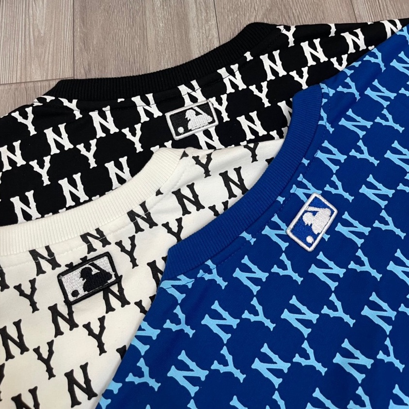 Set quần áo nỉ nam nữ, Set Sweater M.L.B, Bộ quần áo thu đông nữ NY Monogram SW05 - Pom Store