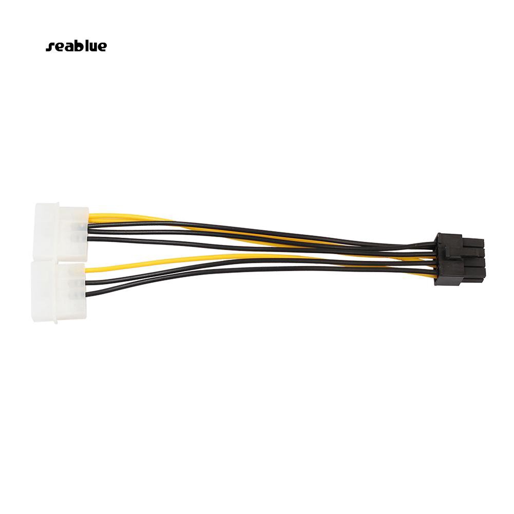 Dây Cáp Nguồn 18cm (6 + 2) Pcie Sang Molex Cho Card Đồ Họa