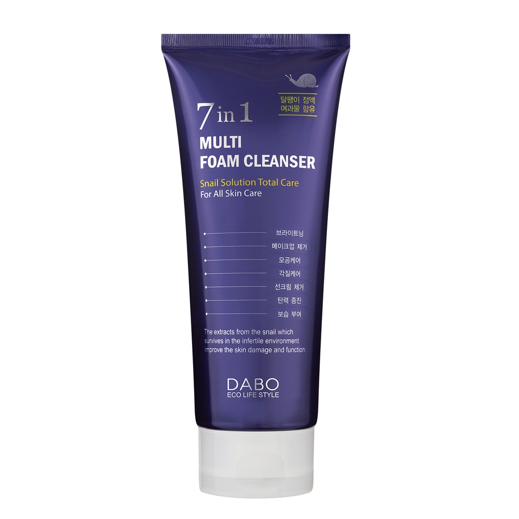 Sữa rửa mặt cao cấp 7 tác dụng DABO Multi Foam Cleanser 180ml - Dưỡng trắng, mờ sạm nám