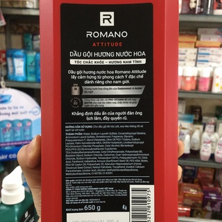 Dầu gội Romano Attitude 650g