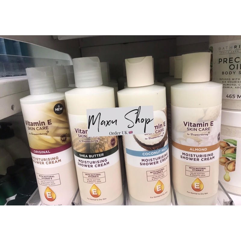 Sữa Tắm Vitamin E Superdrug Moisturising Shower Cream 250ml