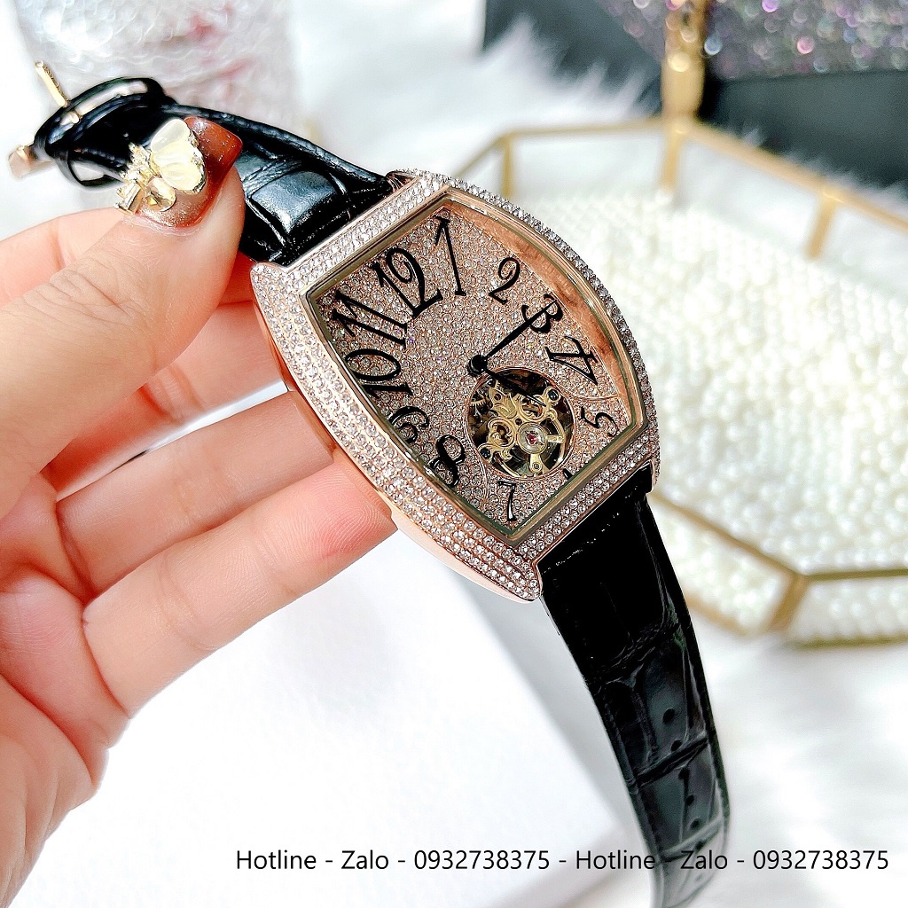 Đồng Hồ Nam Davena Automatic 31681 Dây Da Đen Rose Gold 39x52mm Chính Hãng