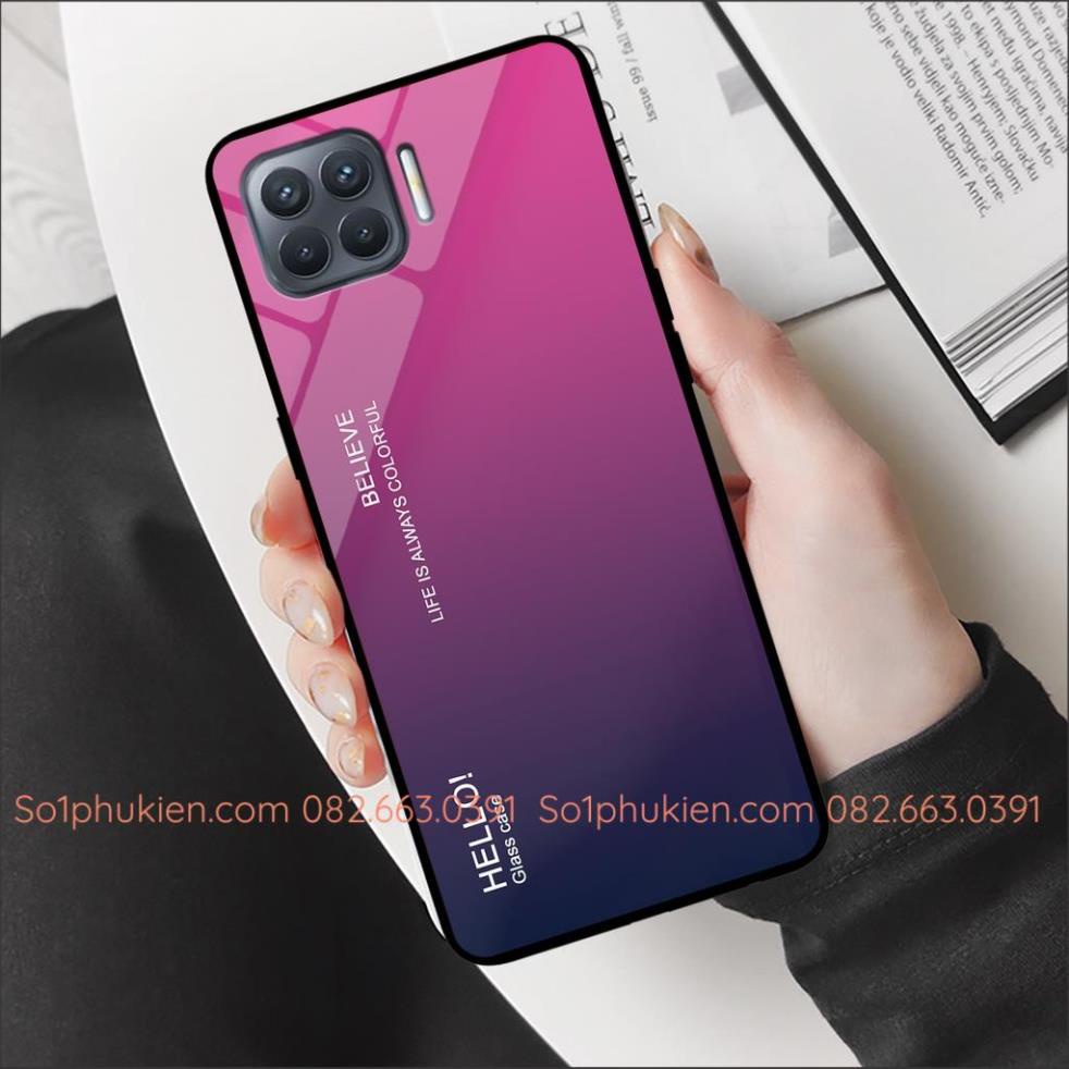 Ốp điện thoại Oppo A93 / A73 4G / F17 - Gradient edition, chất liệu kính cường lực chống bể siêu bền