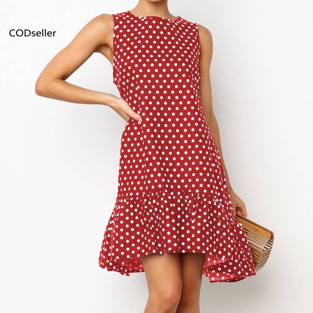 Đầm Dáng Rộng Viền Bèo Nhún Thời Trang Cho Nữ | BigBuy360 - bigbuy360.vn