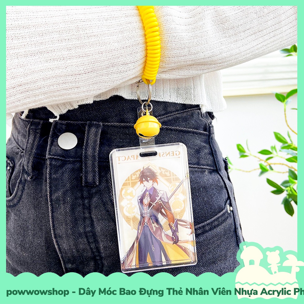 [Sẵn VN - Hỏa Tốc] Dây Móc Bao Đựng Thẻ Nhân Viên Nhựa Acrylic Phong Cách Nhân Vật Game Genshin Impact