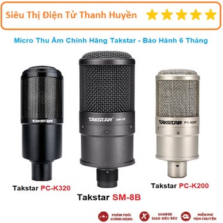 Micro Thu Âm, Livestream Takstar Cao Cấp Chính Hãng , Tặng Kèm Giá Đỡ Micro ( Ảnh Thật )