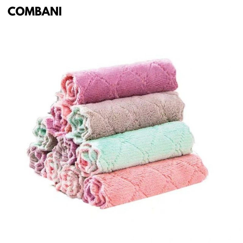 Set 10 Khăn Lau Đa Năng 2 Mặt Cao Cấp COMBANI 13*24cm