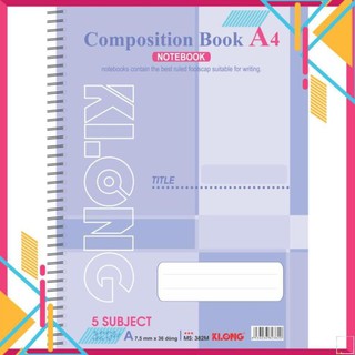 Sổ lò xo KLONG 320tr A4 Compostion Book, 5 Subiject; MS: 382,