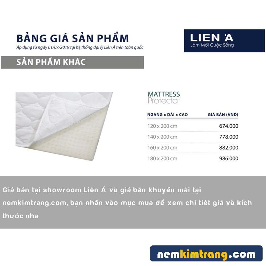 Tấm bảo vệ nệm Lien Á - VỆ SINH NỆM, GỌN NHẸ