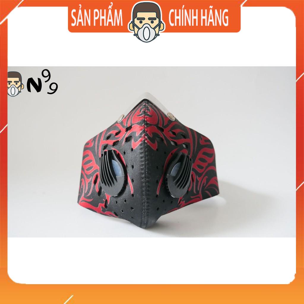 Khẩu trang đi phượt đeo sau gáy DELUXE có van thở