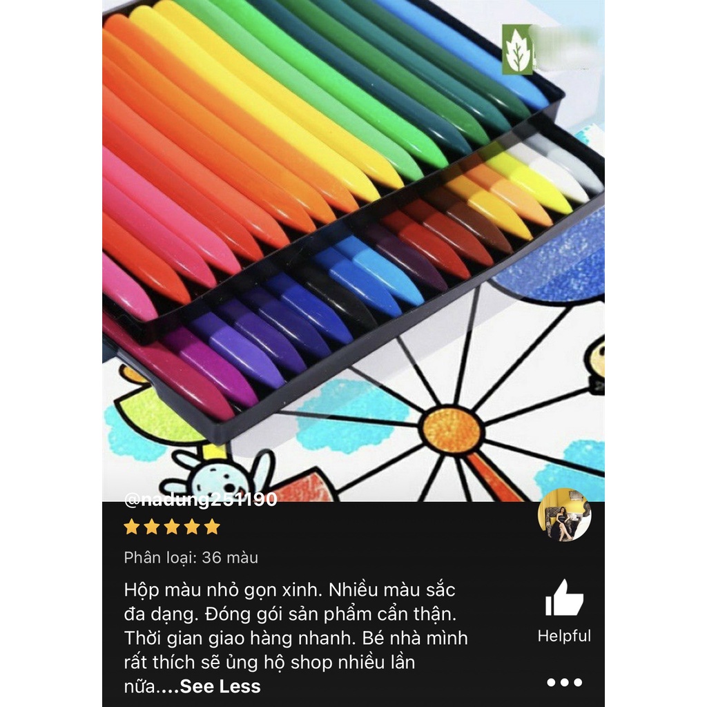 Bộ màu hữu cơ 24, bộ 24 bút màu hữu cơ cho bé tập vẽ - cao cấp - an toàn - ảnh sản phẩm 8