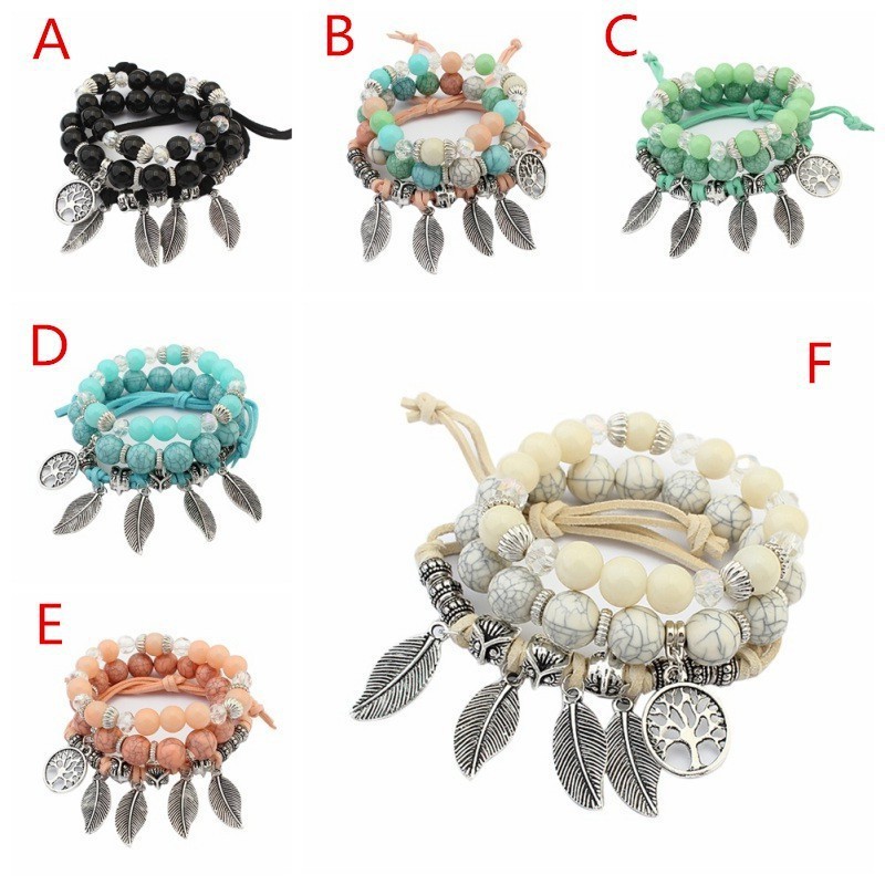 Vòng đeo tay phối chuỗi hạt kiểu Boho thời trang cho nữ | BigBuy360 - bigbuy360.vn