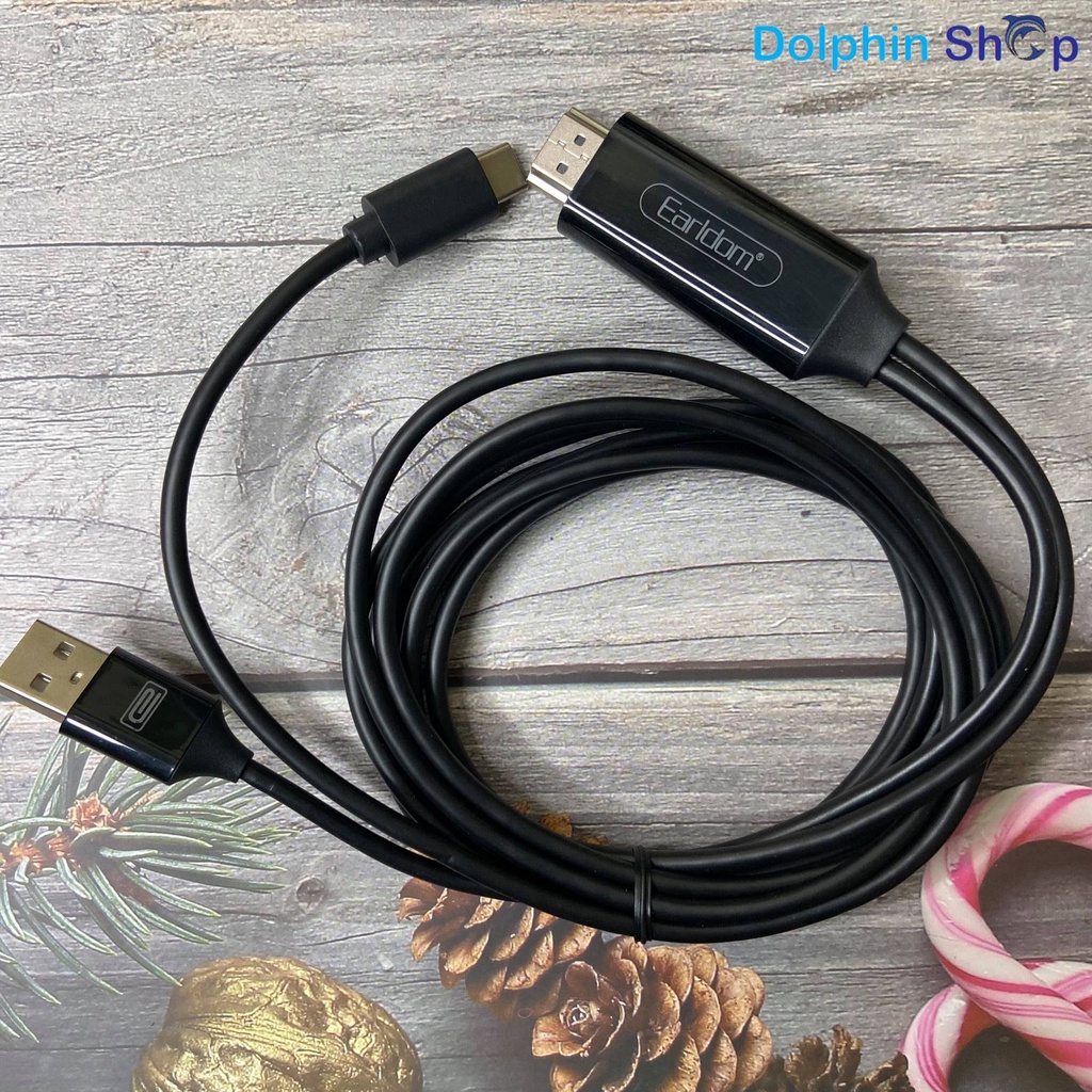 [Mã ELHACE giảm 4% đơn 300K] Cáp HDMI Type C Earldom W12 Hỗ Trợ Độ Phân Giải 4K Siêu Sắc Nét